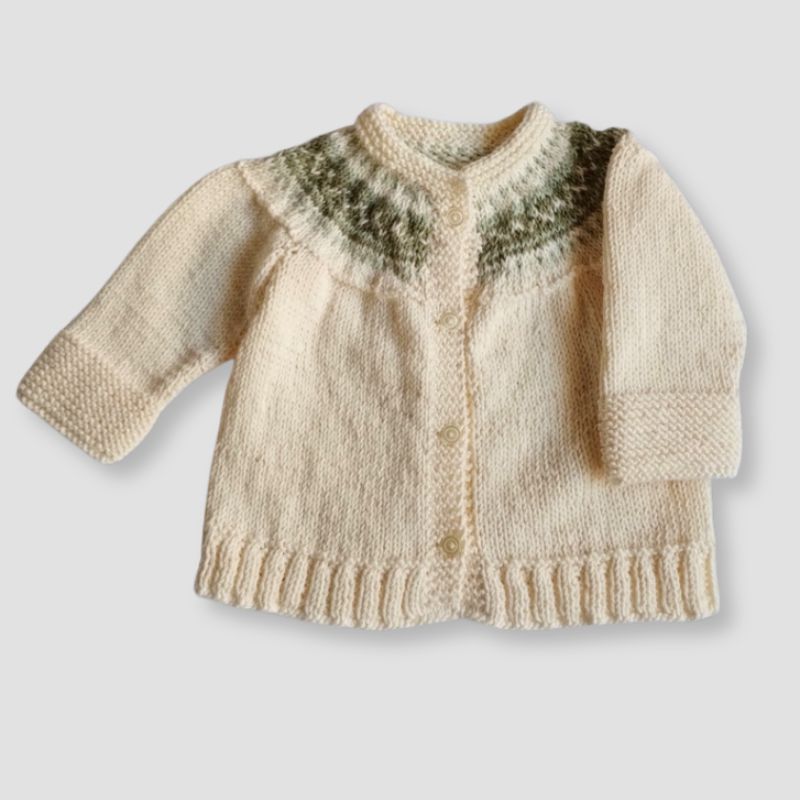 Chaqueta de bebé con cenefa