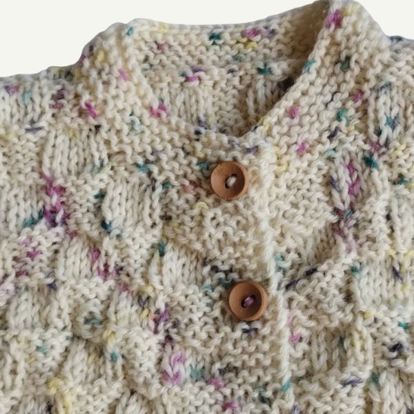 Chaqueta de bebé en punto damero - Imagen 2