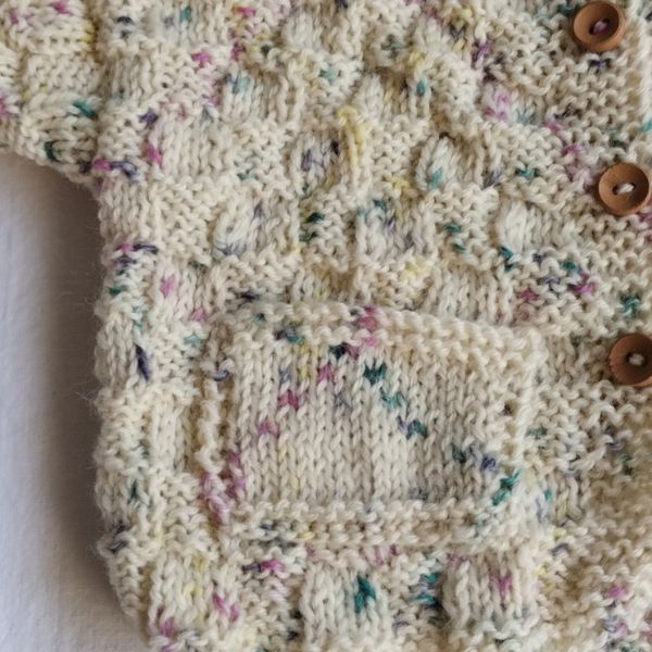 Chaqueta de bebé en punto damero - Imagen 3