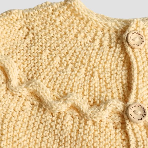 Chaqueta de bebé color mantequilla - Imagen 2