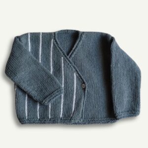 Chaqueta de bebé cruzada con rayas